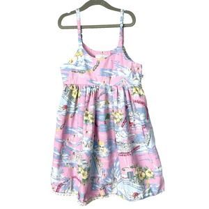Surf Squirt Swimmer Swim Team Dress Girls 6 Summer Colorful Cotton Travel Vacay